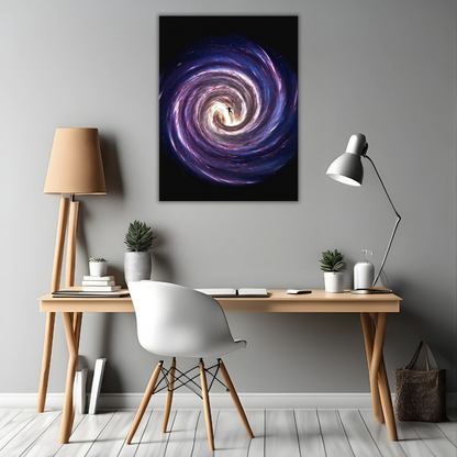 Galactic Whirl - Framed Canvas Art