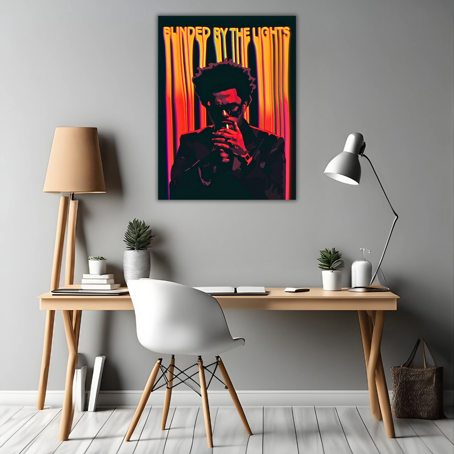 Blinding Lights - Framed Canvas Art