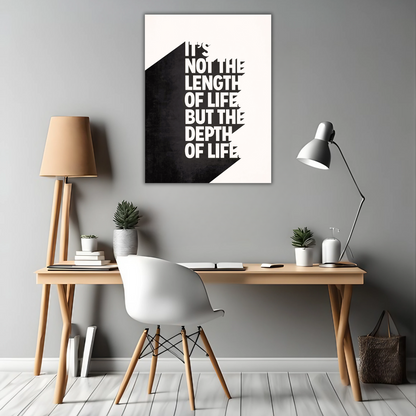 Life’s Meaning - Minimalist Typography - Framed Canvas Art