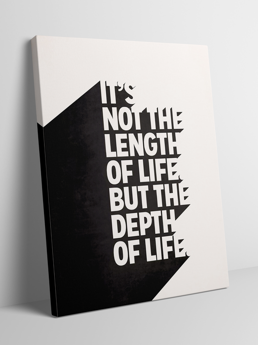 Life’s Meaning - Minimalist Typography - Framed Canvas Art
