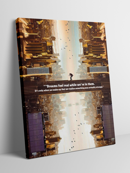 Inception Cityscape - Surreal Cinematic Art - Framed Canvas