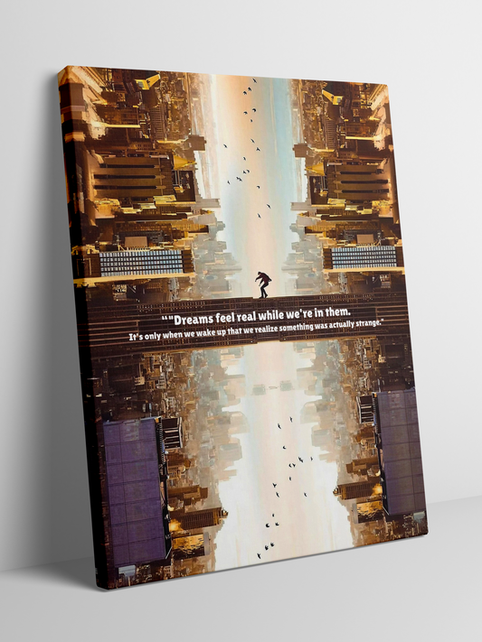 Inception Cityscape - Surreal Cinematic Art - Framed Canvas