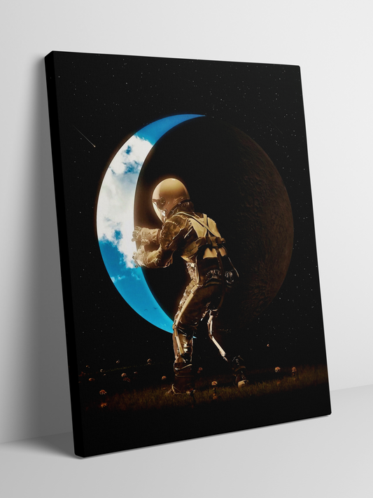 Cosmic Gatekeeper - Framed Canvas Art