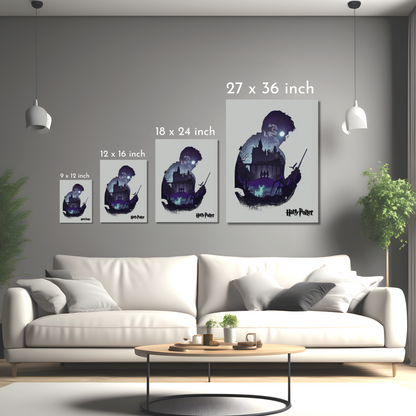 The Magical World of Hogwarts - Framed Canvas Art