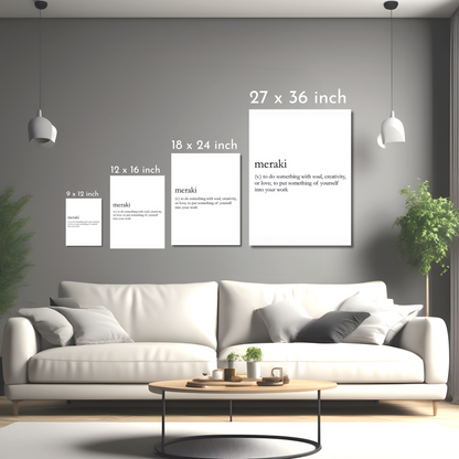 Meraki - Passion and Soul - Framed Canvas Art