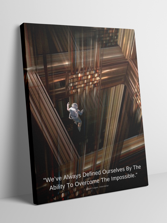 Overcoming the Impossible - Interstellar Tribute - Framed Canvas Art