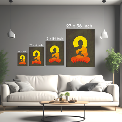 Serenity of Buddha - Framed Canvas Art