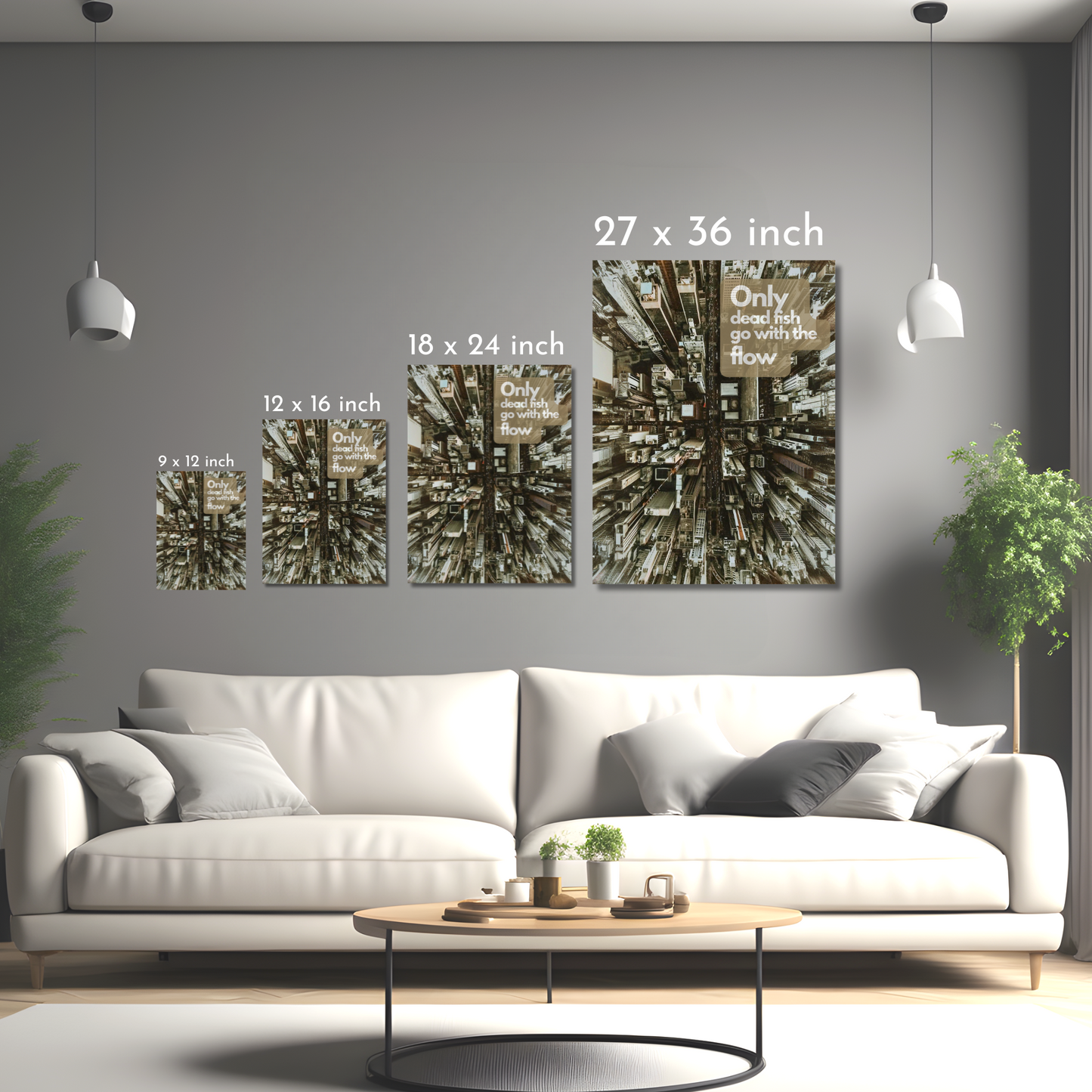 Urban Depths - Framed Canvas Art