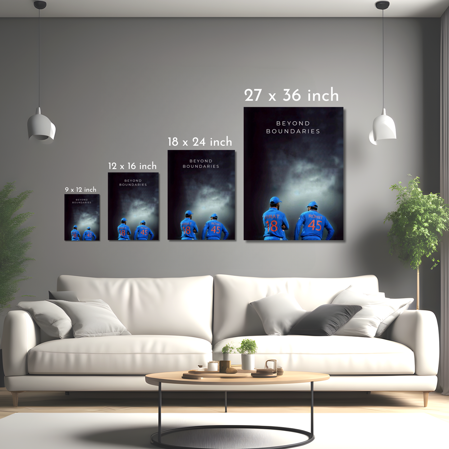 Virat & Rohit: Victory Moment - Framed Canvas Art