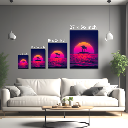 Tropical Twilight - Framed Canvas Art