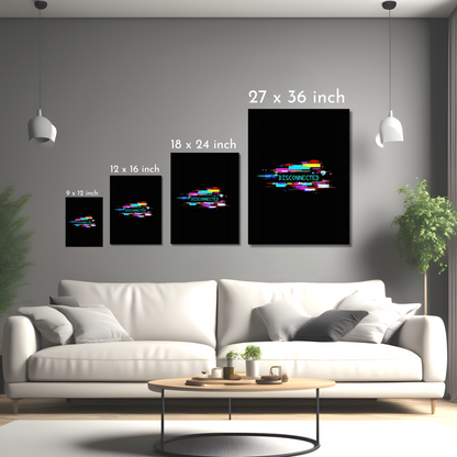 Digital Disturbance - Framed Canvas Art
