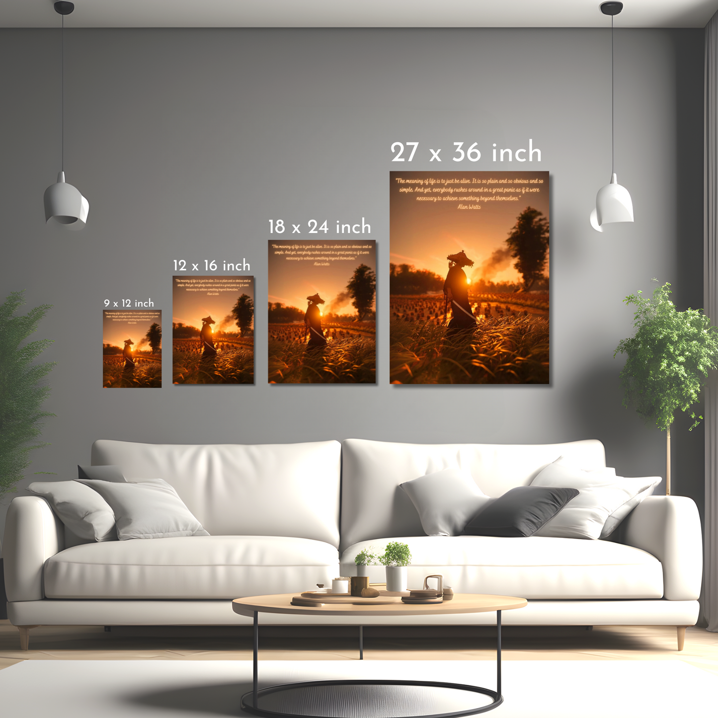 The Samurai’s Wisdom - Framed Canvas Art