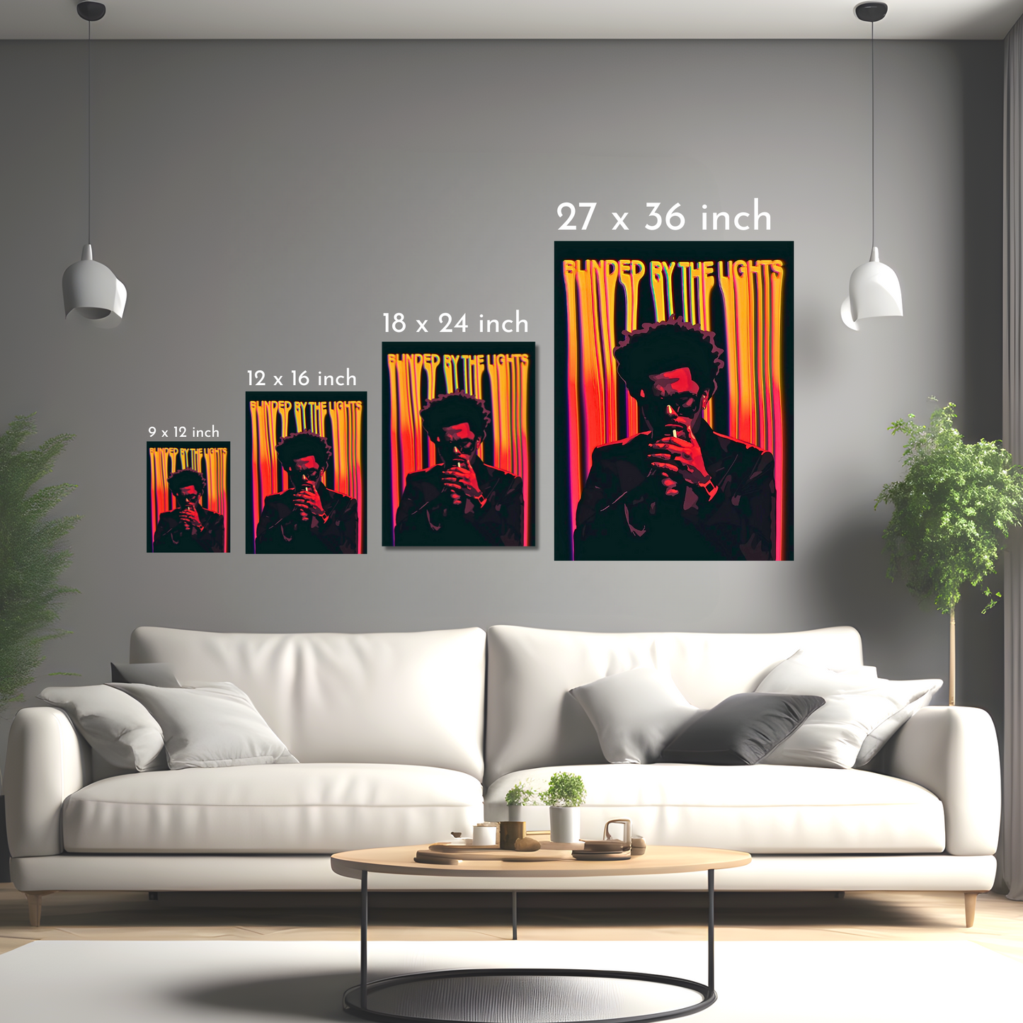 Blinding Lights - Framed Canvas Art
