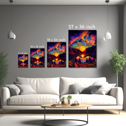 Eruption of Colors - Framed Canvas Art