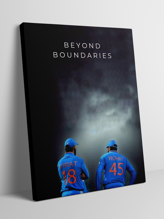Virat & Rohit: Victory Moment - Framed Canvas Art