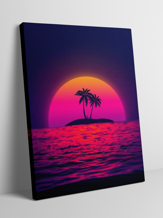 Tropical Twilight - Framed Canvas Art