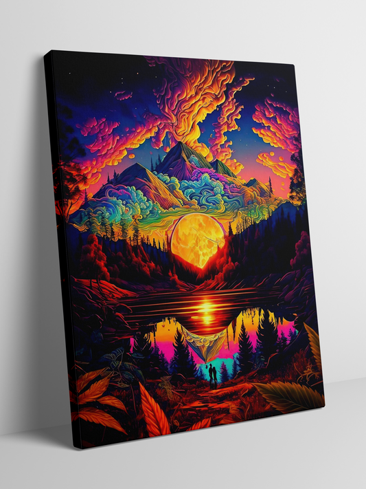 Eruption of Colors - Framed Canvas Art