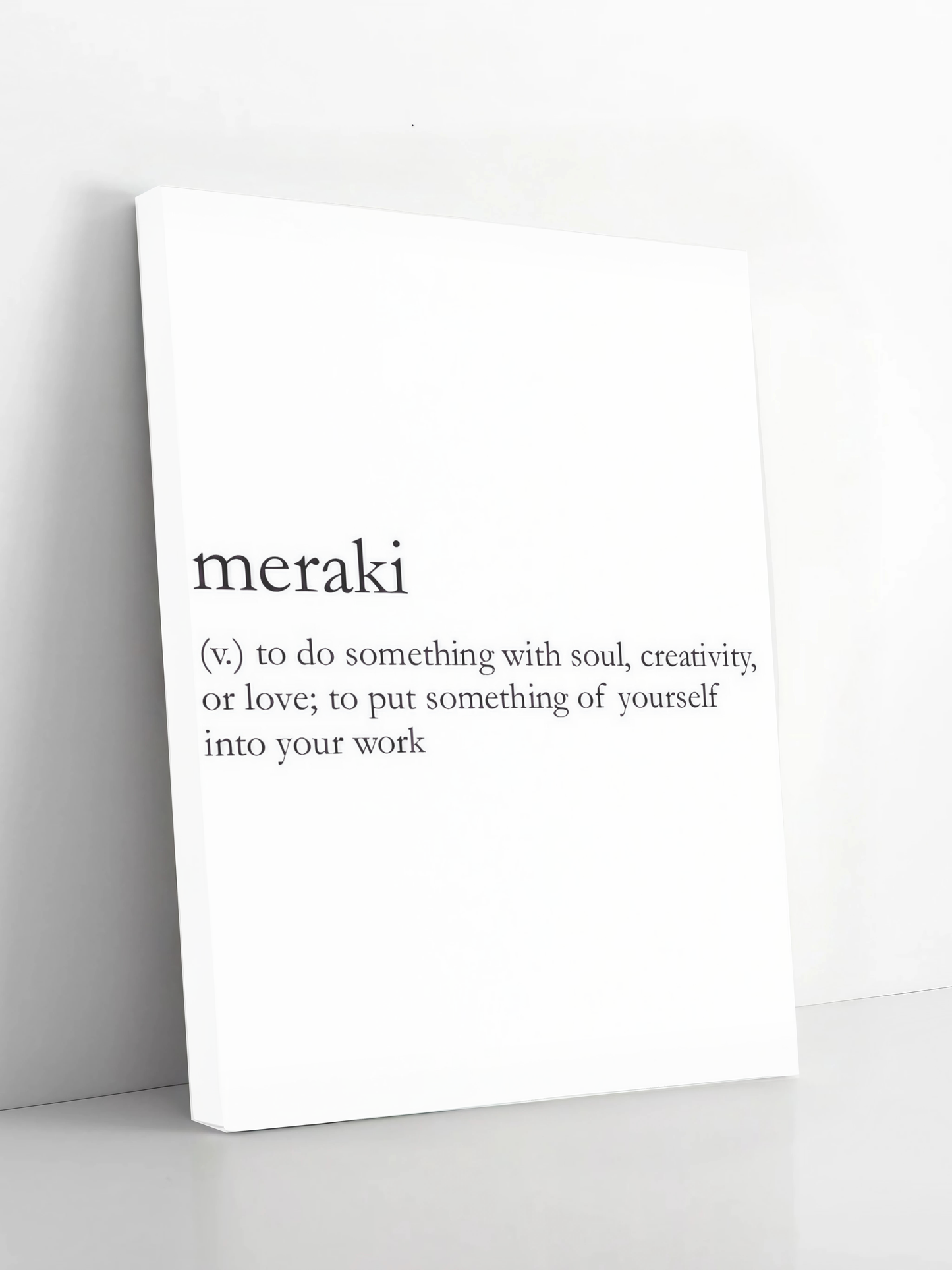 Meraki - Passion and Soul - Framed Canvas Art