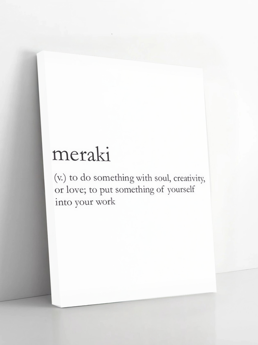 Meraki - Passion and Soul - Framed Canvas Art