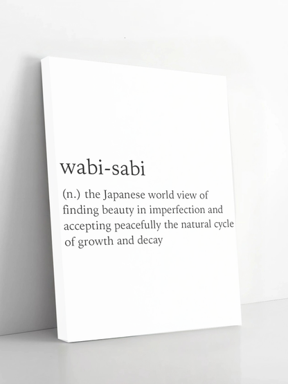 Wabi-Sabi - Beauty in Imperfection - Framed Canvas Art