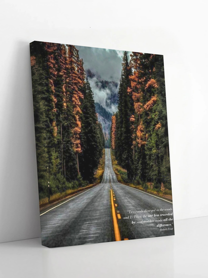 The Road Less Traveled - Framed Canvas Art