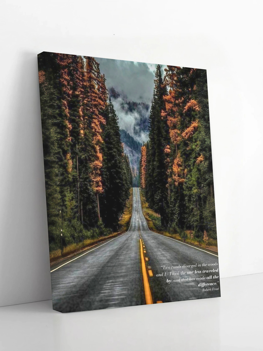 The Road Less Traveled - Framed Canvas Art