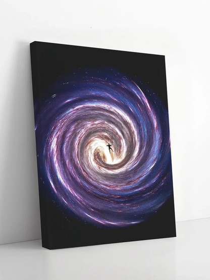 Galactic Whirl - Framed Canvas Art