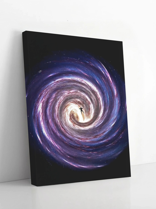 Galactic Whirl - Framed Canvas Art