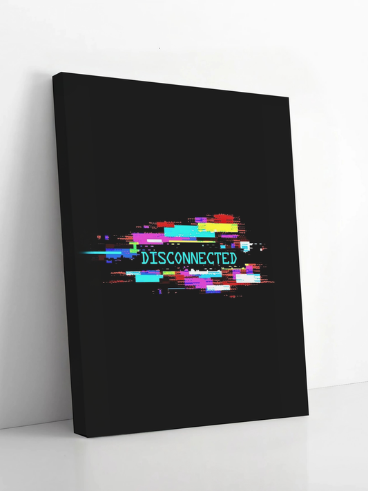 Digital Disturbance - Framed Canvas Art