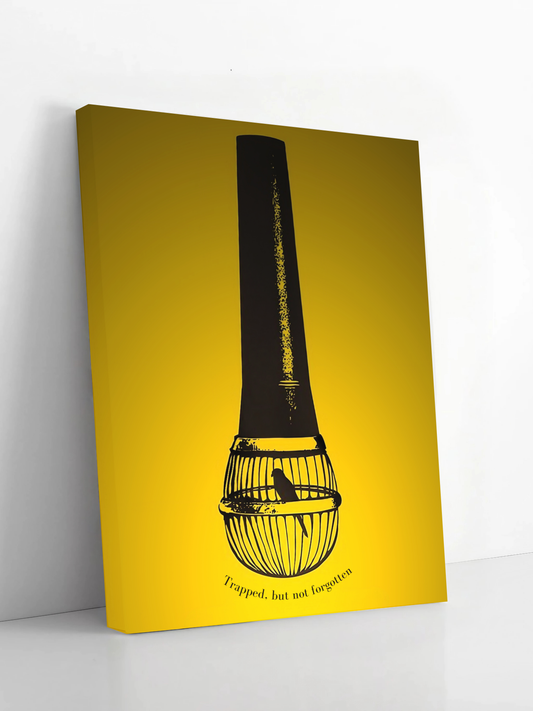 Trapped but Not Forgotten - Framed Canvas Art