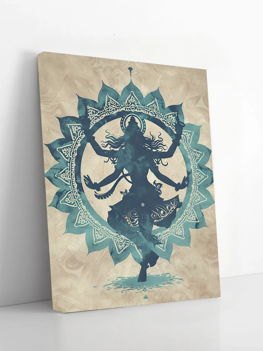Sacred Dance of Shiva - Framed Canvas Art