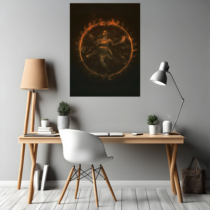The Cosmic Dance - Framed Canvas Art