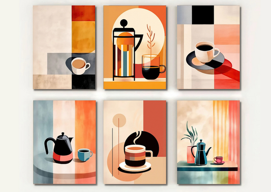 Warm Beverages, Warmer Spaces - Framed Canvas Art Wall