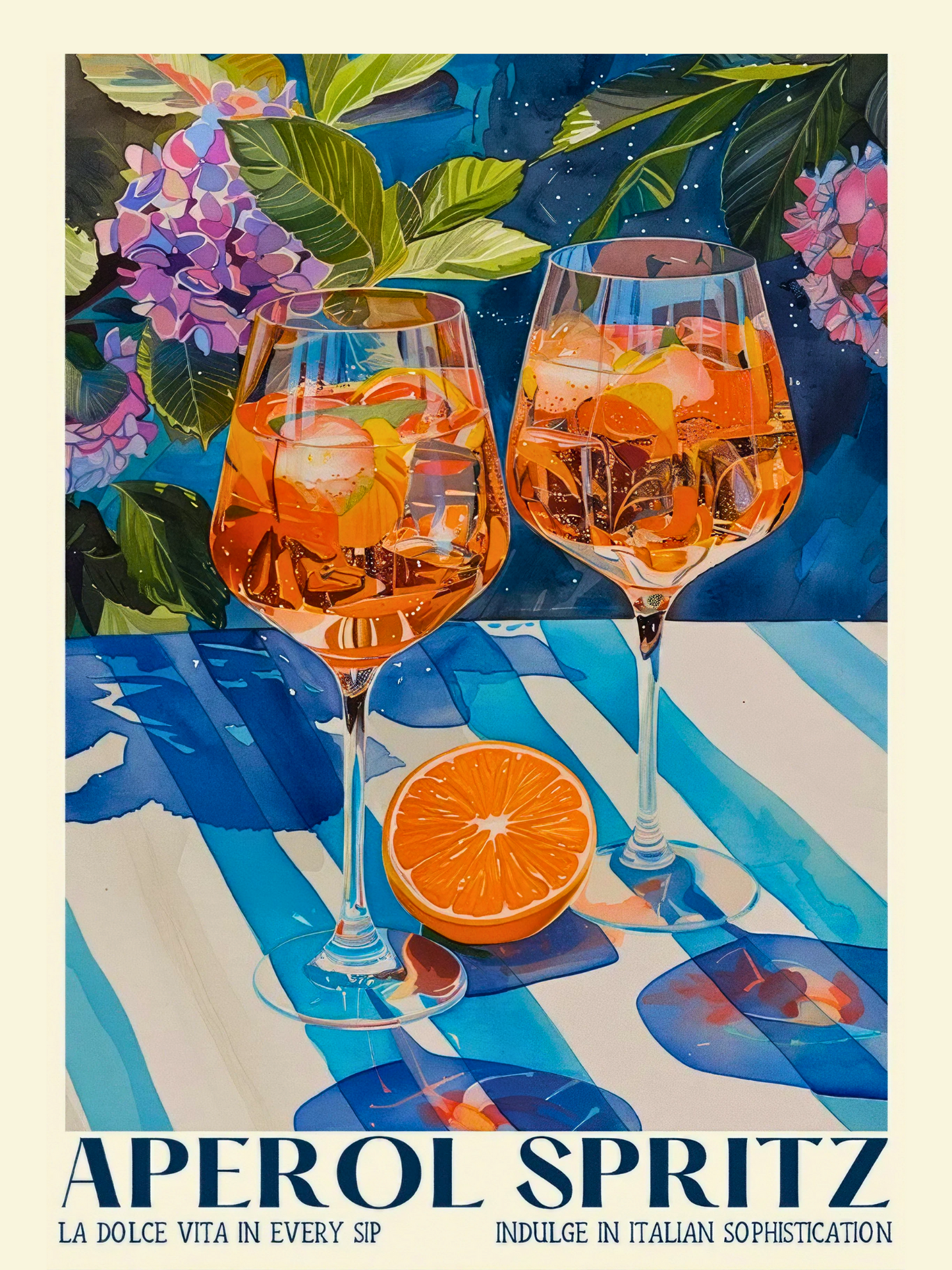 Aperol Spritz - Italian Sophistication - Framed Canvas Art
